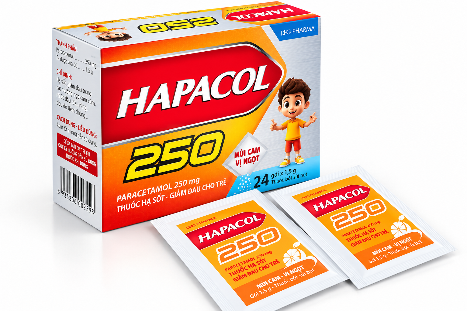 DHG_HAPACOL 250- HỘP 24 GÓI_K144