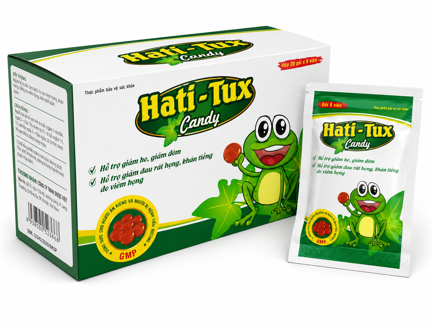Kẹo Ngậm Hati-tux Thảo Dược Việt (H/20g/8v) K24