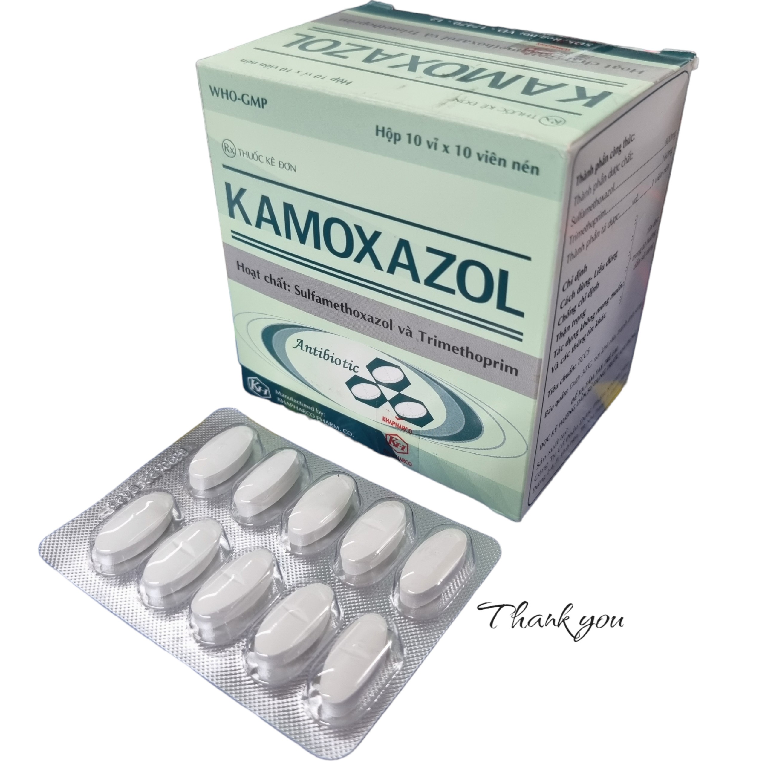 Kamoxazol KH hộp 100 viên- Khánh Hòa