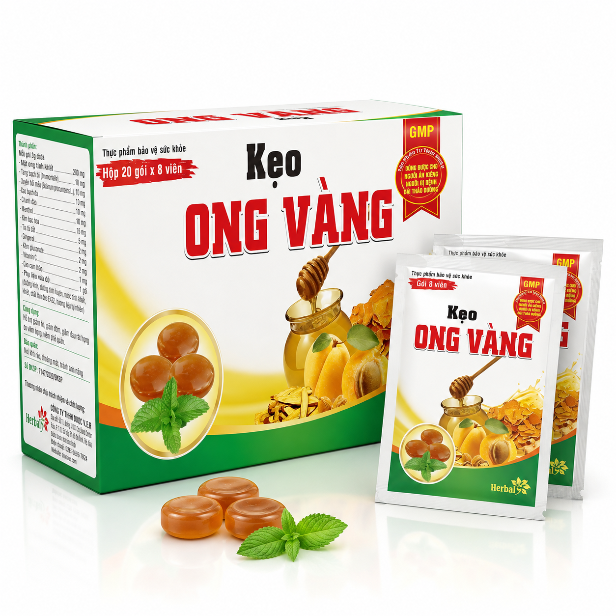 Kẹo ong vàng H20 gói x 8 viên_K24
