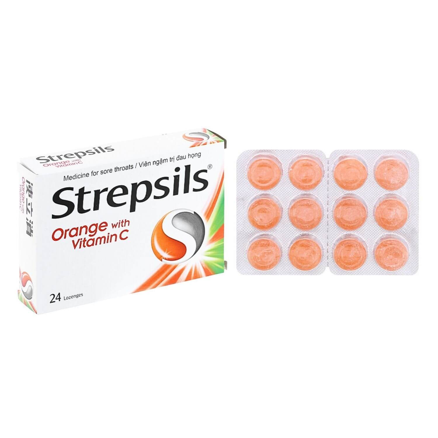 Viên ngậm Strepsils Orange_(Cam)_H/24v
