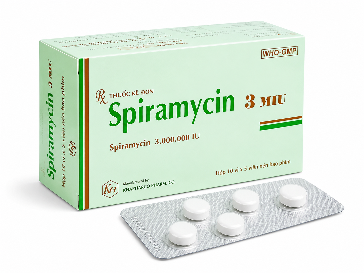 Khánh Hòa_Spiramycin 3 MIU_H/50v Date 06/2027_K150
