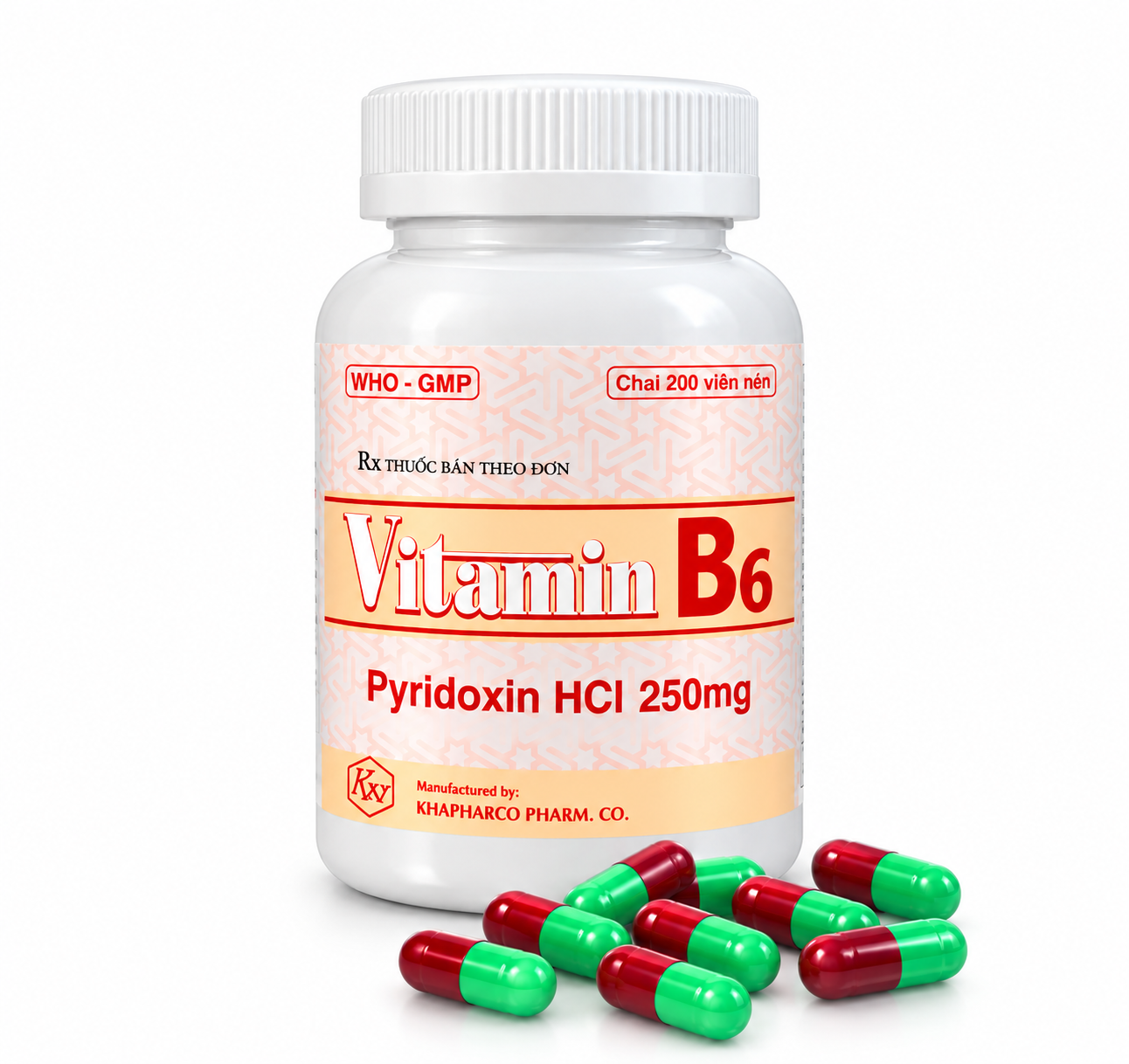 Khánh Hòa_Vitamin B6 Pyridoxin HCl 250mg_C/200v_Date 04.2027