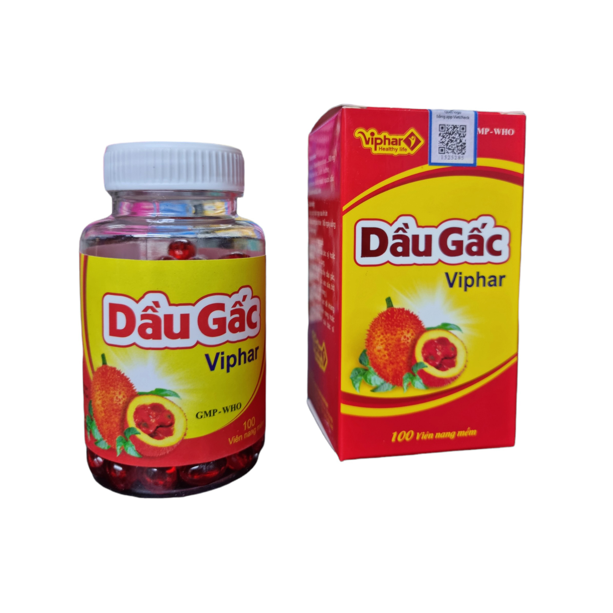 Dầu Gấc Chai 100 Viên nang mềm - Viphar