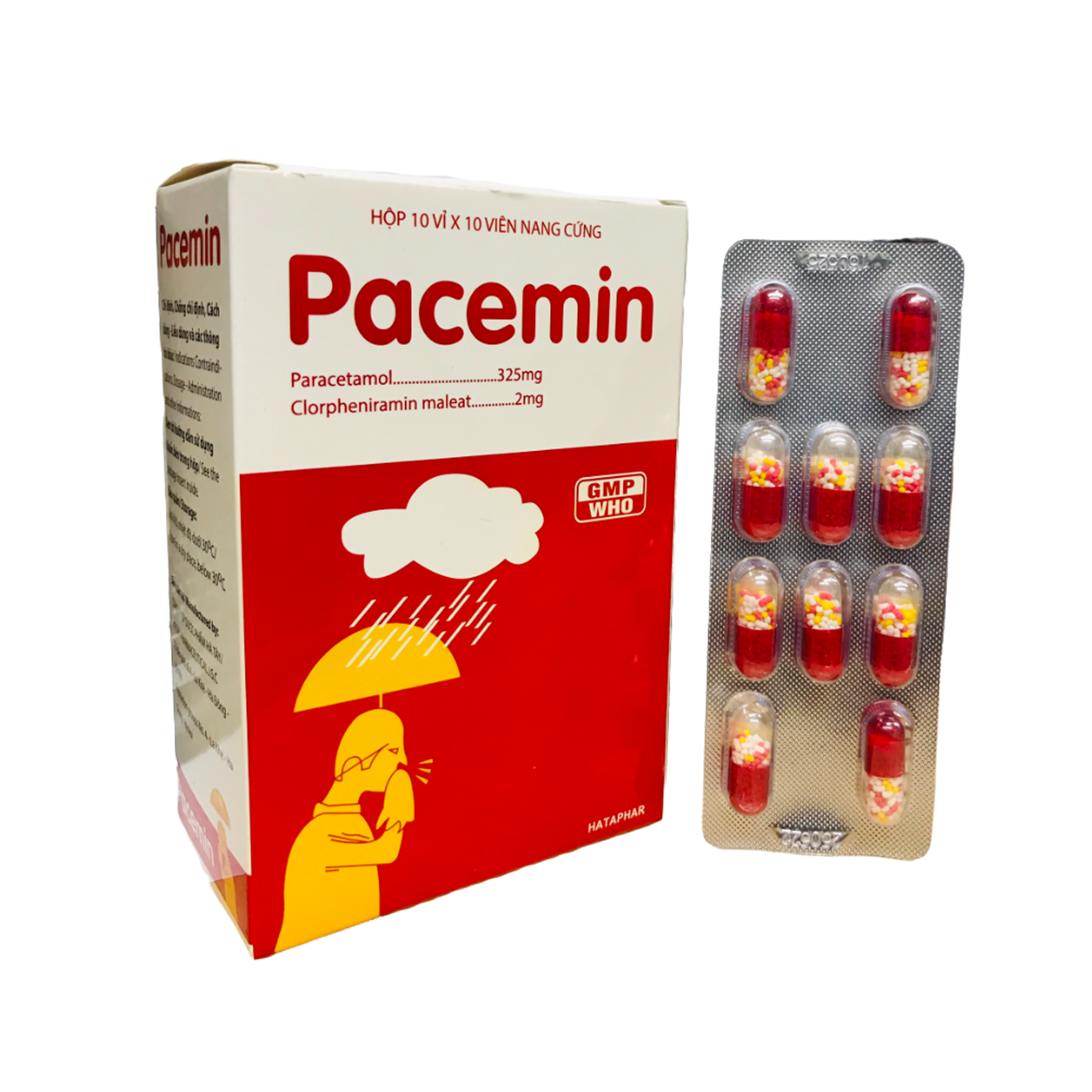 Pacemin - Hộp 10 vỉ x 10 viên nang cứng - Dược Hà Tây