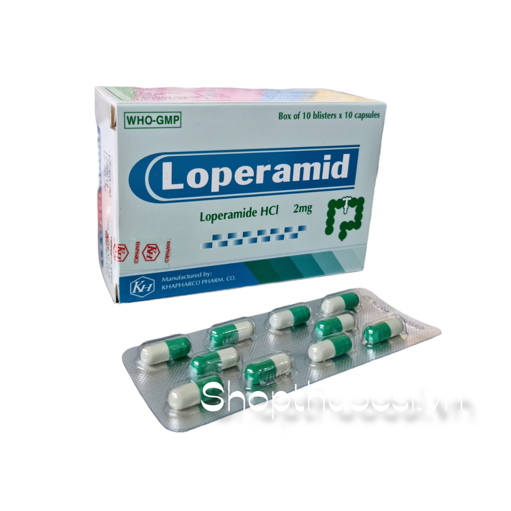 Loperamid 2mg  Hộp 100v - khánh Hòa