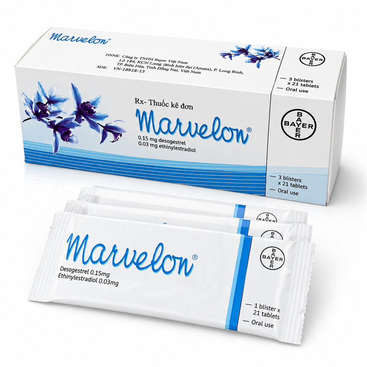 Ngừa Thai Marvelon (3 vỉ)_H/3/21v