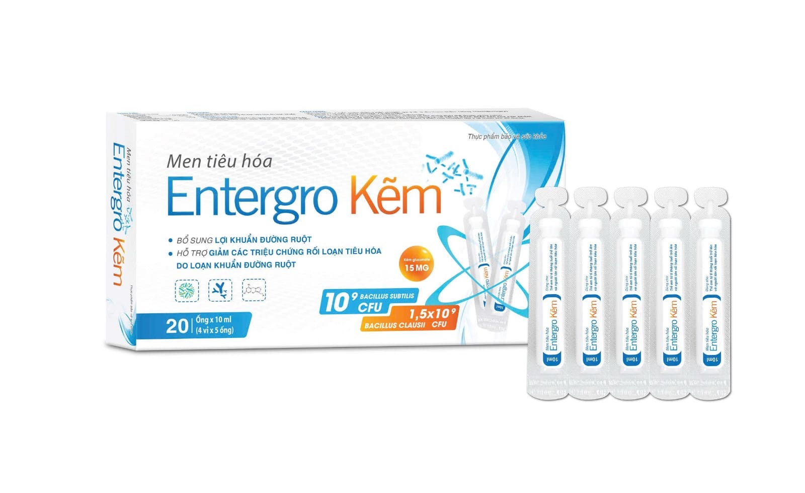Tpbvsk Men tiêu hoá Entergro Kẽm (H20 ống_K77)