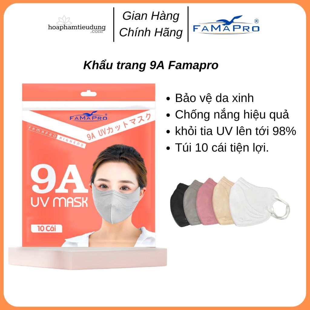 Nam Anh_Khẩu trang UV Mask 9A_Túi 10 cái (Ngẫu nhiên)