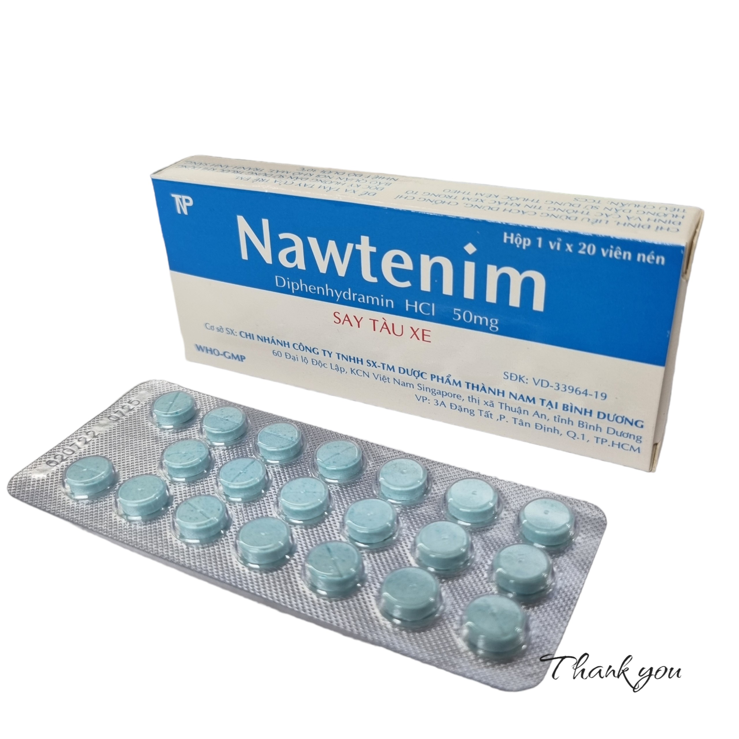 Nawtenim_Diphemhydramin HCL 50mg - H20v - Thành Nam