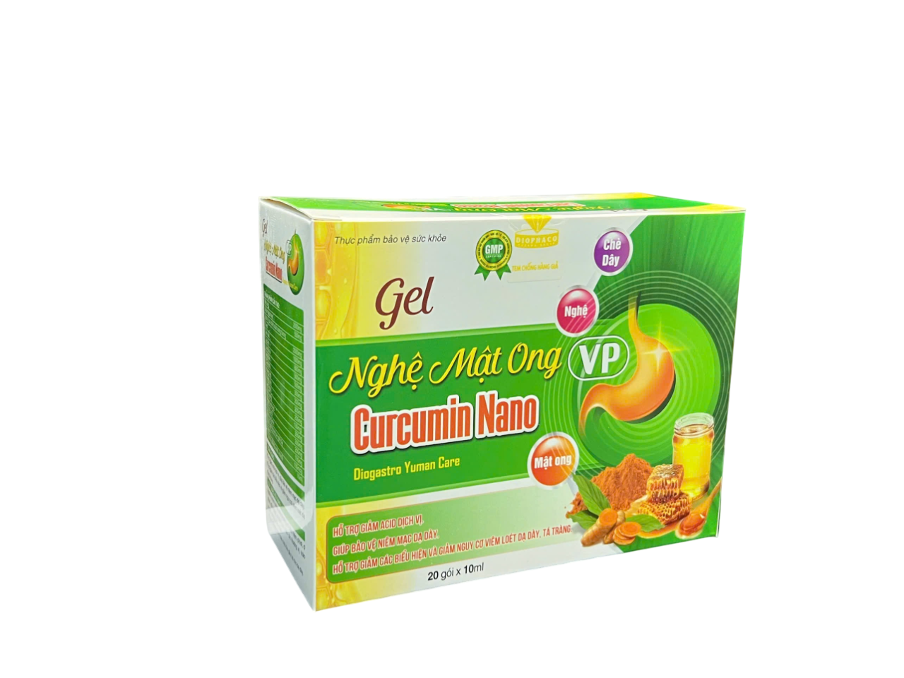 Nghệ Gói_nghệ mật ong VP Curcumin nano - Hộp 20x10ml