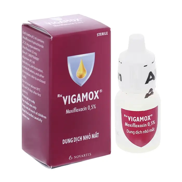 Nhỏ mắt Vigamox 0.5% Novartis 5ml