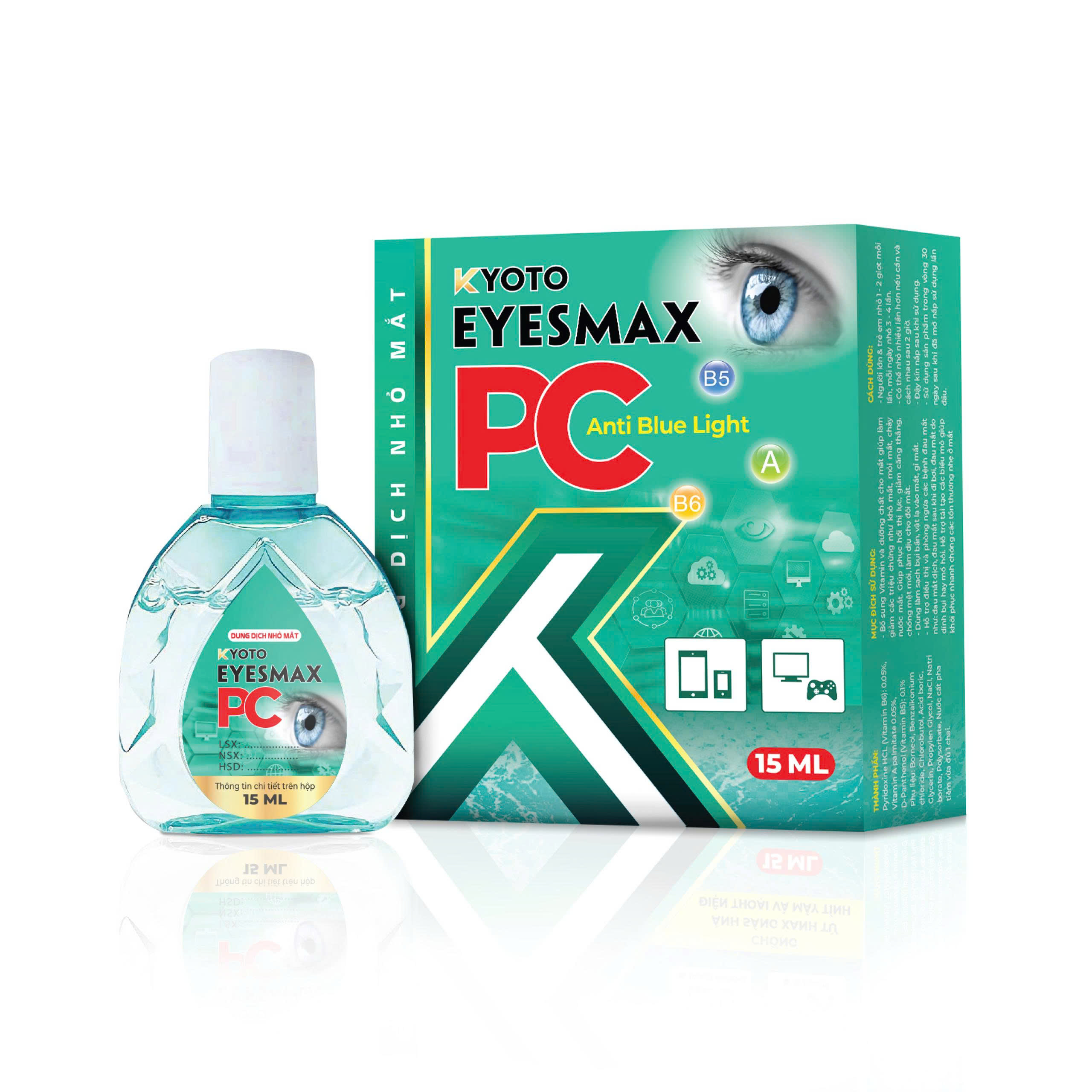 Dung Dịch Nhãn Khoa KYOTO EYESMAX PC_C15ml (nhỏ măt)