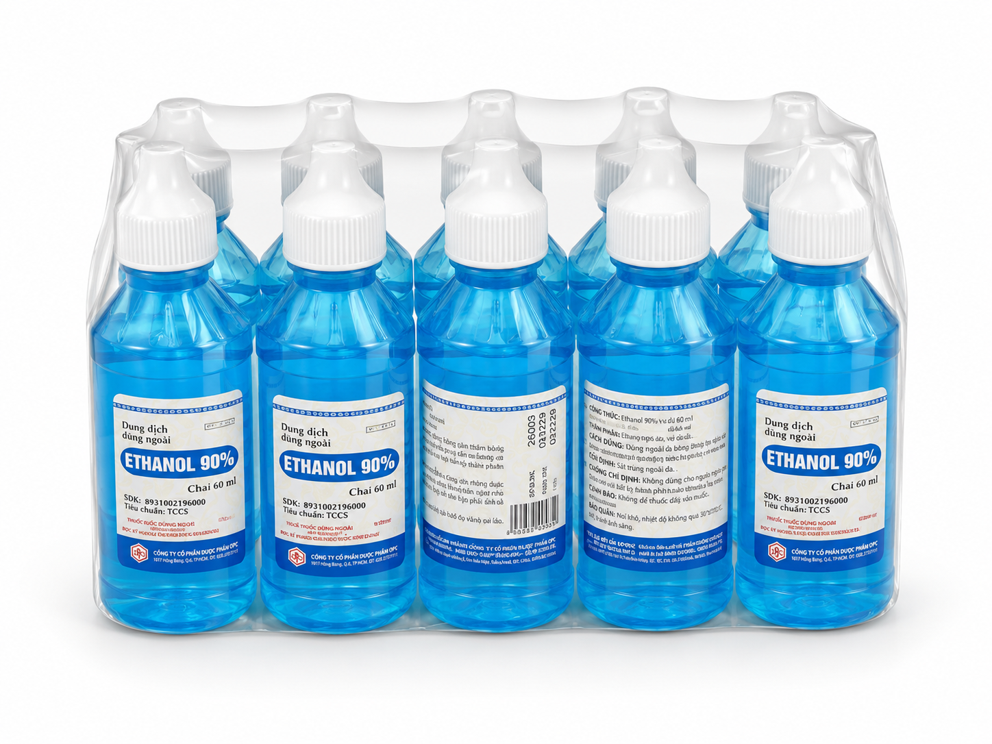 OPC_Ethanol 90° Xanh (Cồn Xanh)_Lốc 10c x 60ml