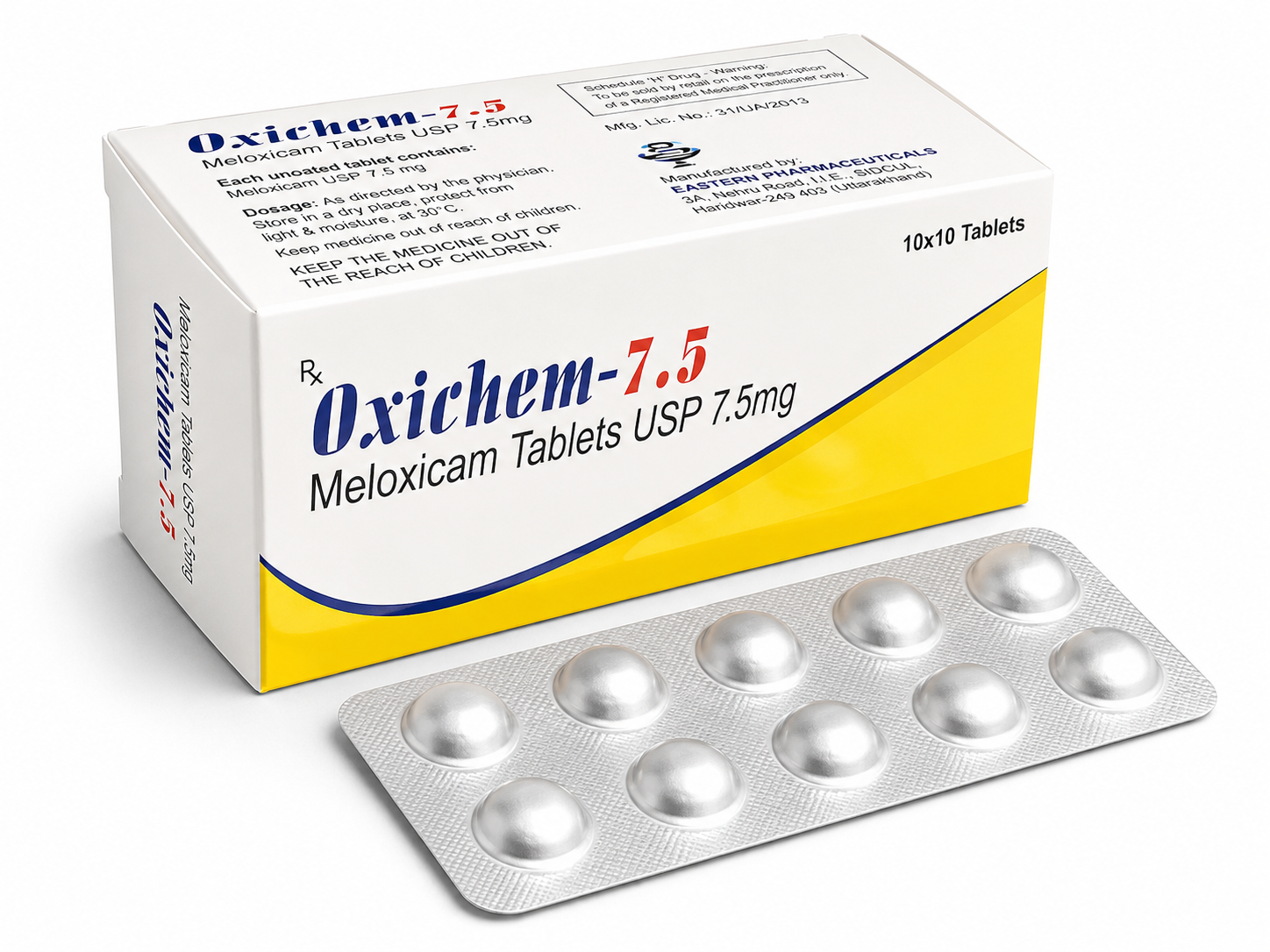 Ấn_Oxichem 7.5_ Meloxicam 7.5mg_H/100v_K100