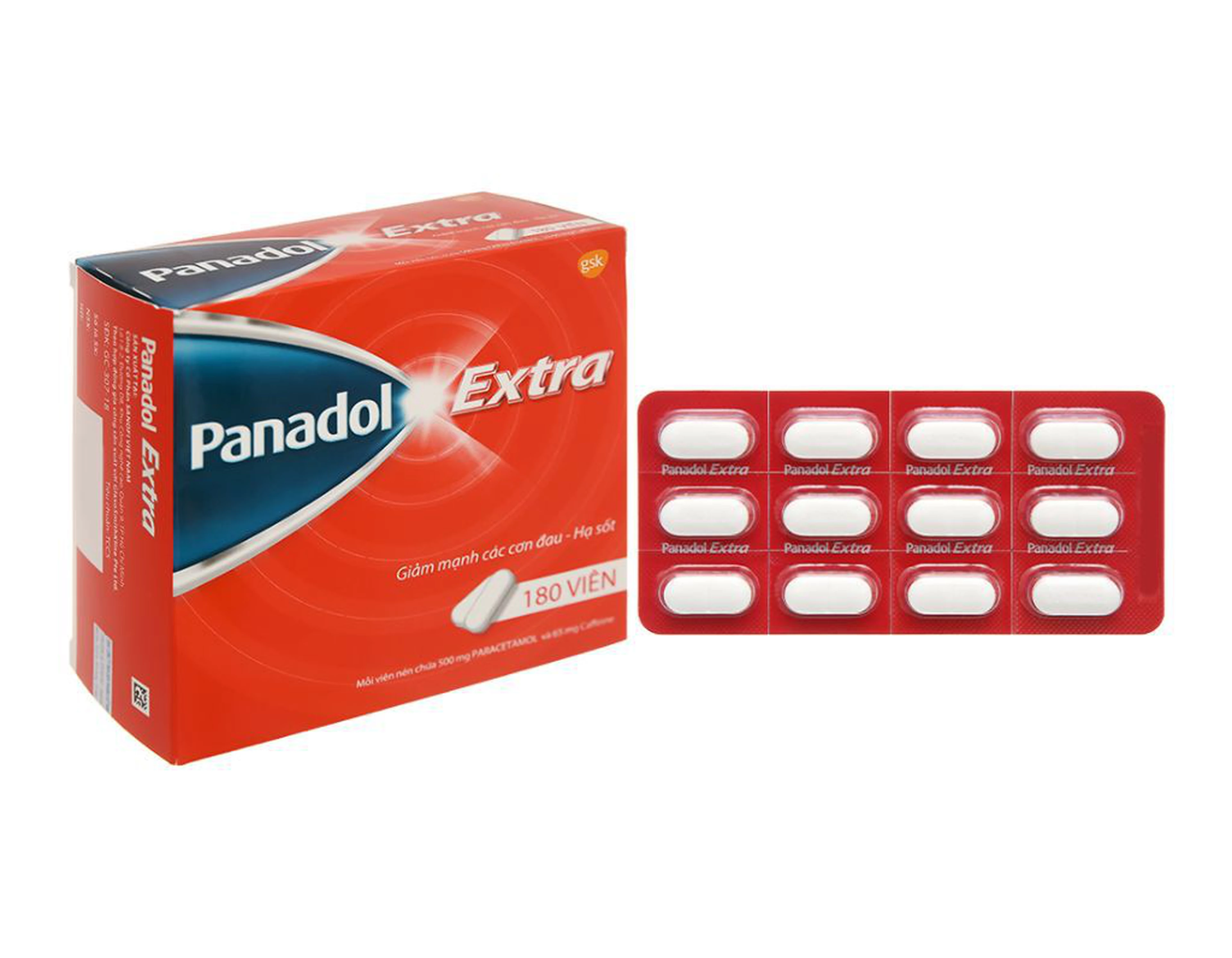Panadol extra Hộp 180 Viên_K75