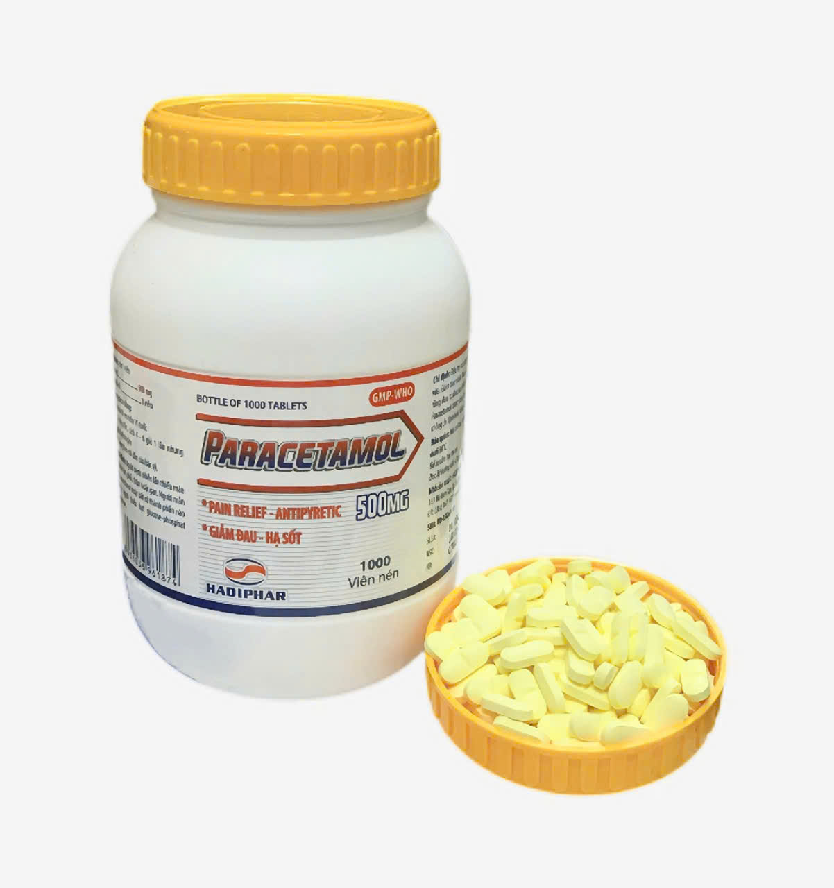 HADIPHAR_Paracetamol 500mg_C1000v Vàng