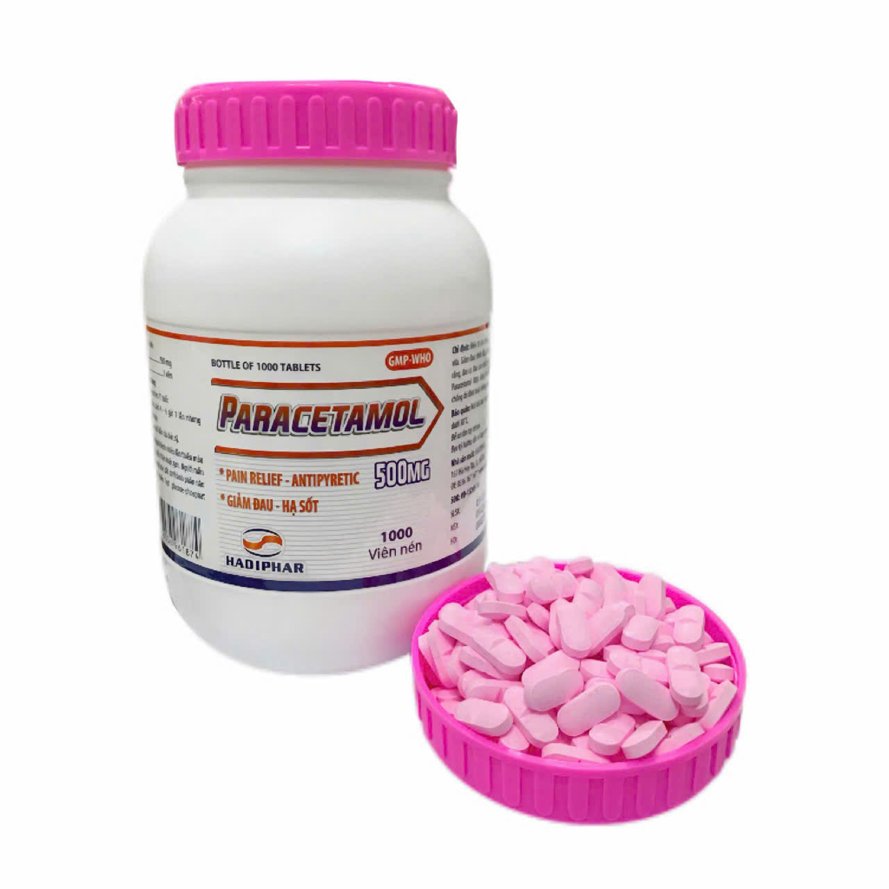 HADIPHAR_Paracetamol 500mg_C1000v Hồng