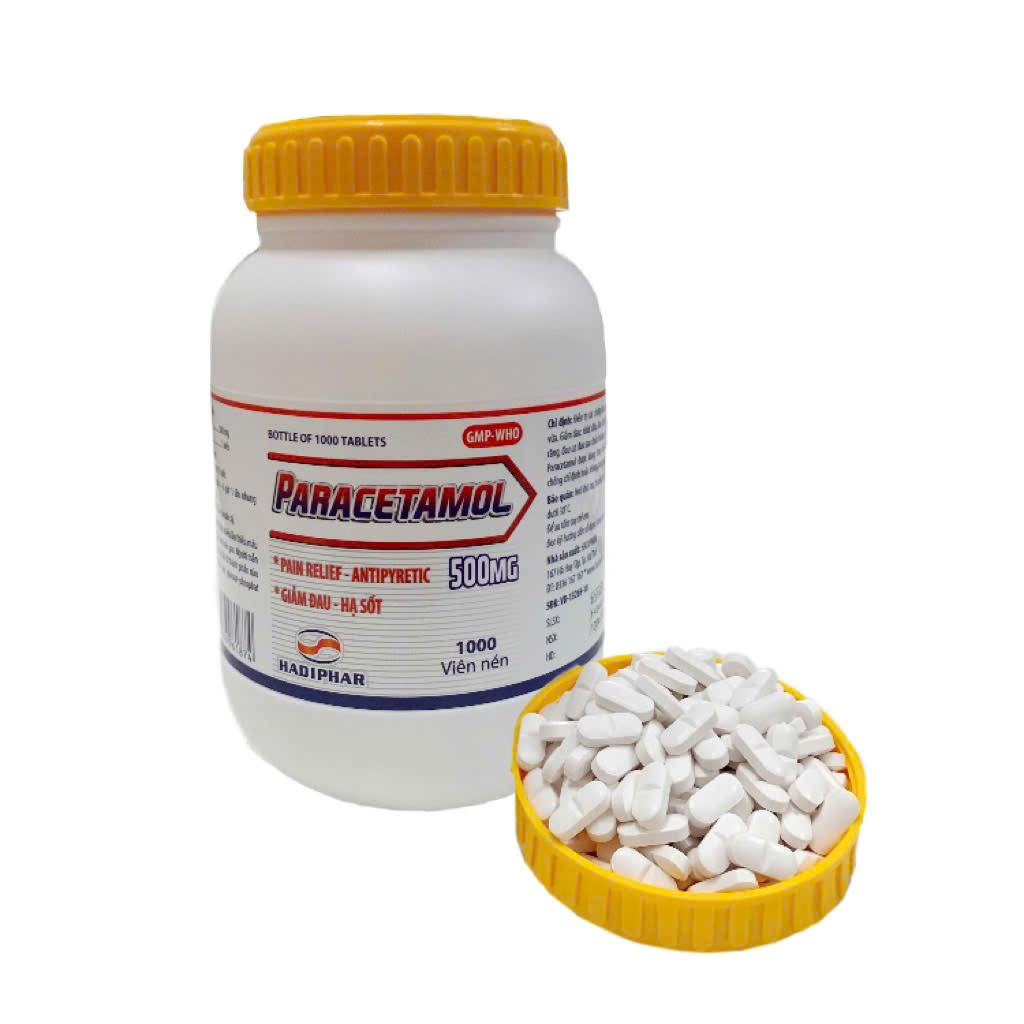 HADIPHAR_Paracetamol 500mg_C1000v Trắng