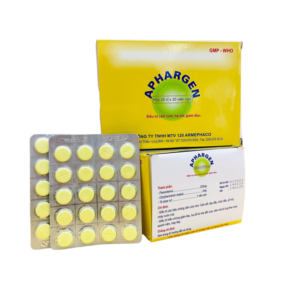 PHARGEN Hộp 25 vỉ x 20 viên Dược 120