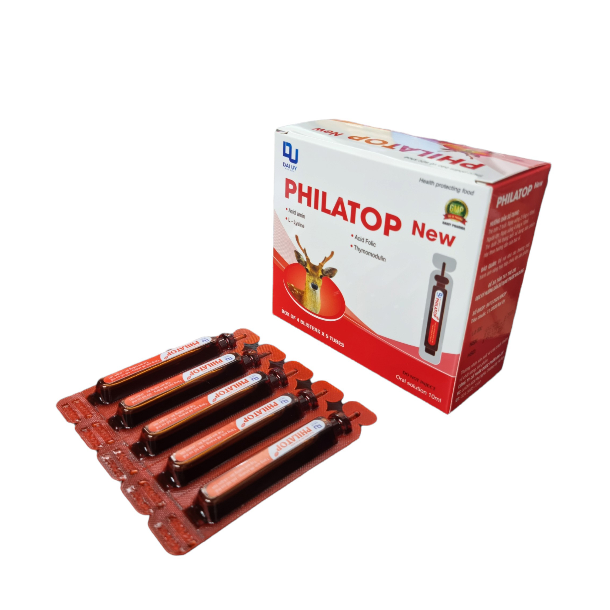 PHILATOP NEW- HỘP 4 VỈ X 5 ỐNG - ĐẠI UY