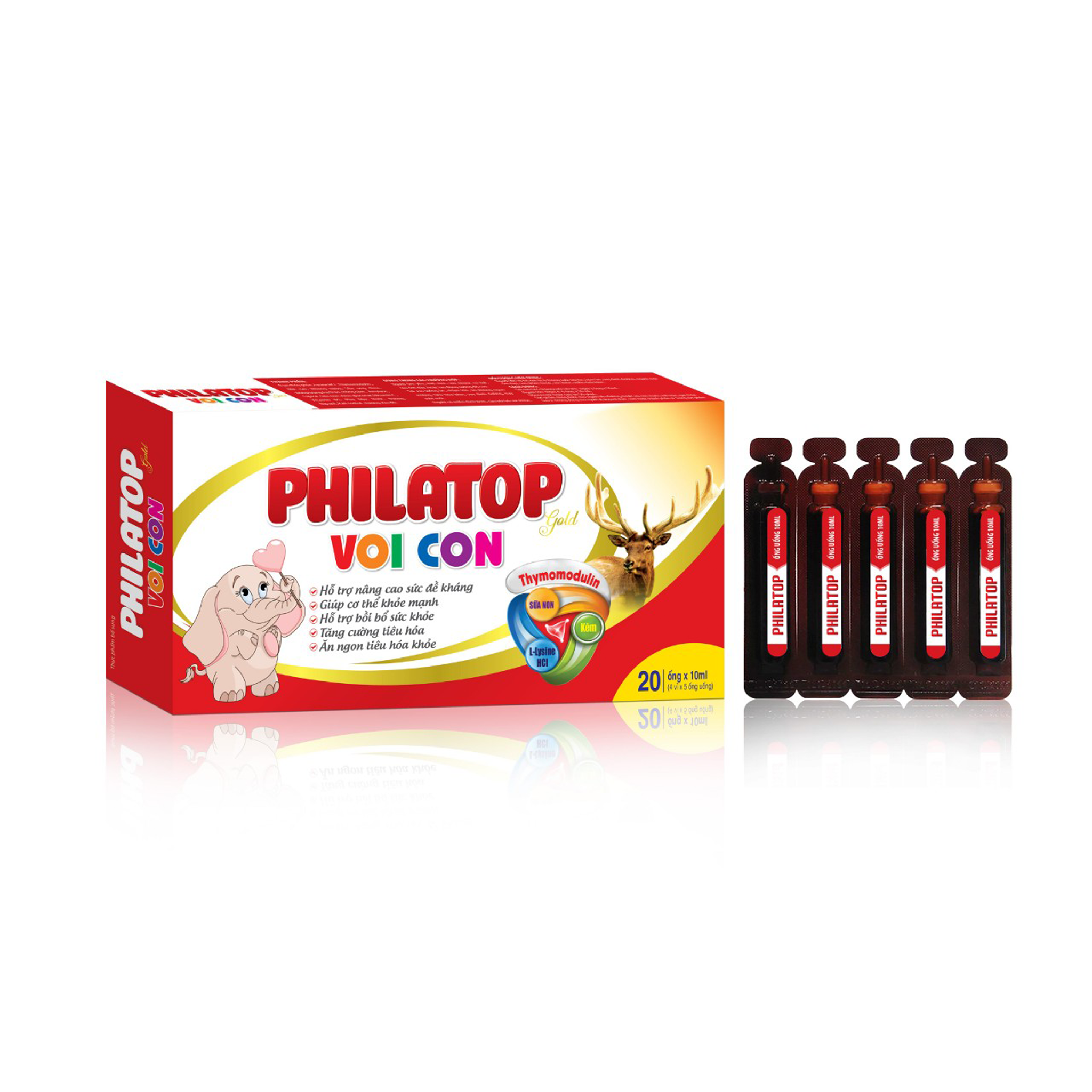 Philatop Voi Con (Ăn ngon) - hộp 20 ống x 10ml 