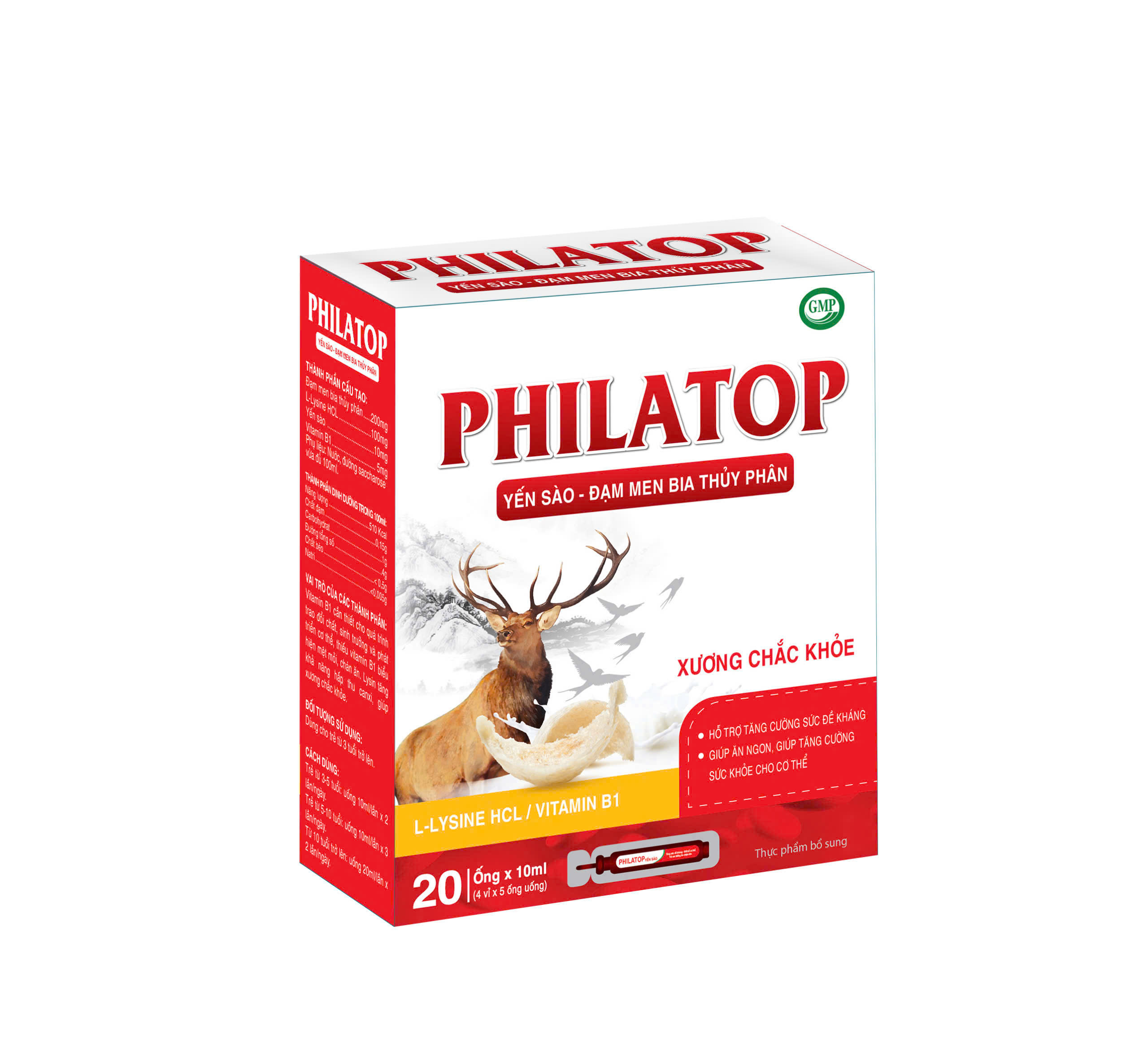 Philatop Yến Sào Men Bia Thủy Phân_H20 ống