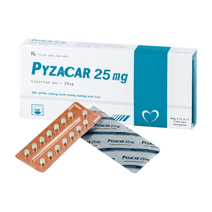 Phú Yên_Pyzacar 25mg Losartan kali (H/30v)