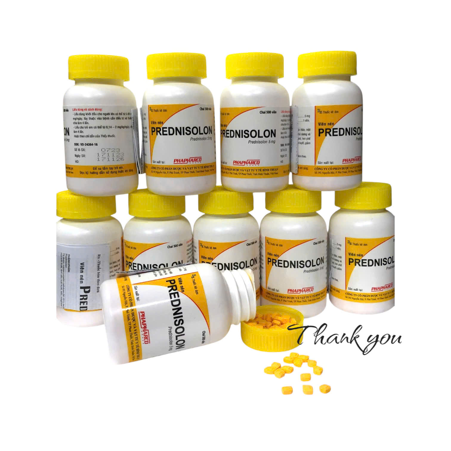 Bình Thuận_Prednisolon 5mg Chai tròn_C500v