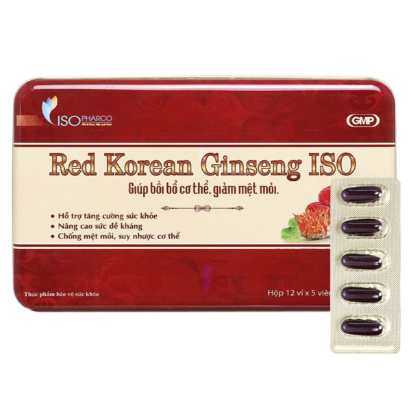 Red Korean Ginseng ISO_H/60v (Hộp Thiếc)
