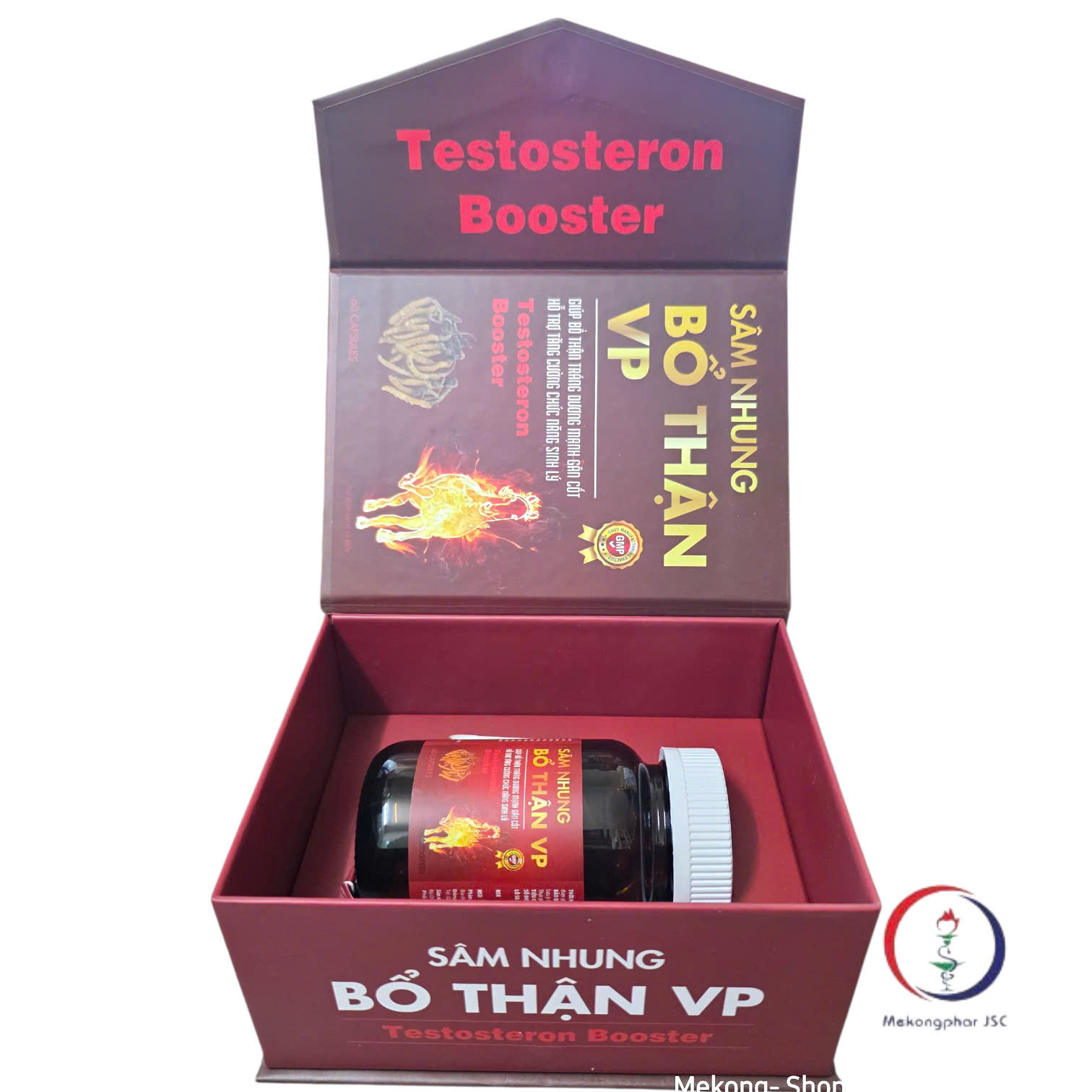 Sâm Nhung Bổ Thận Vp Lọ 60V Gỗ