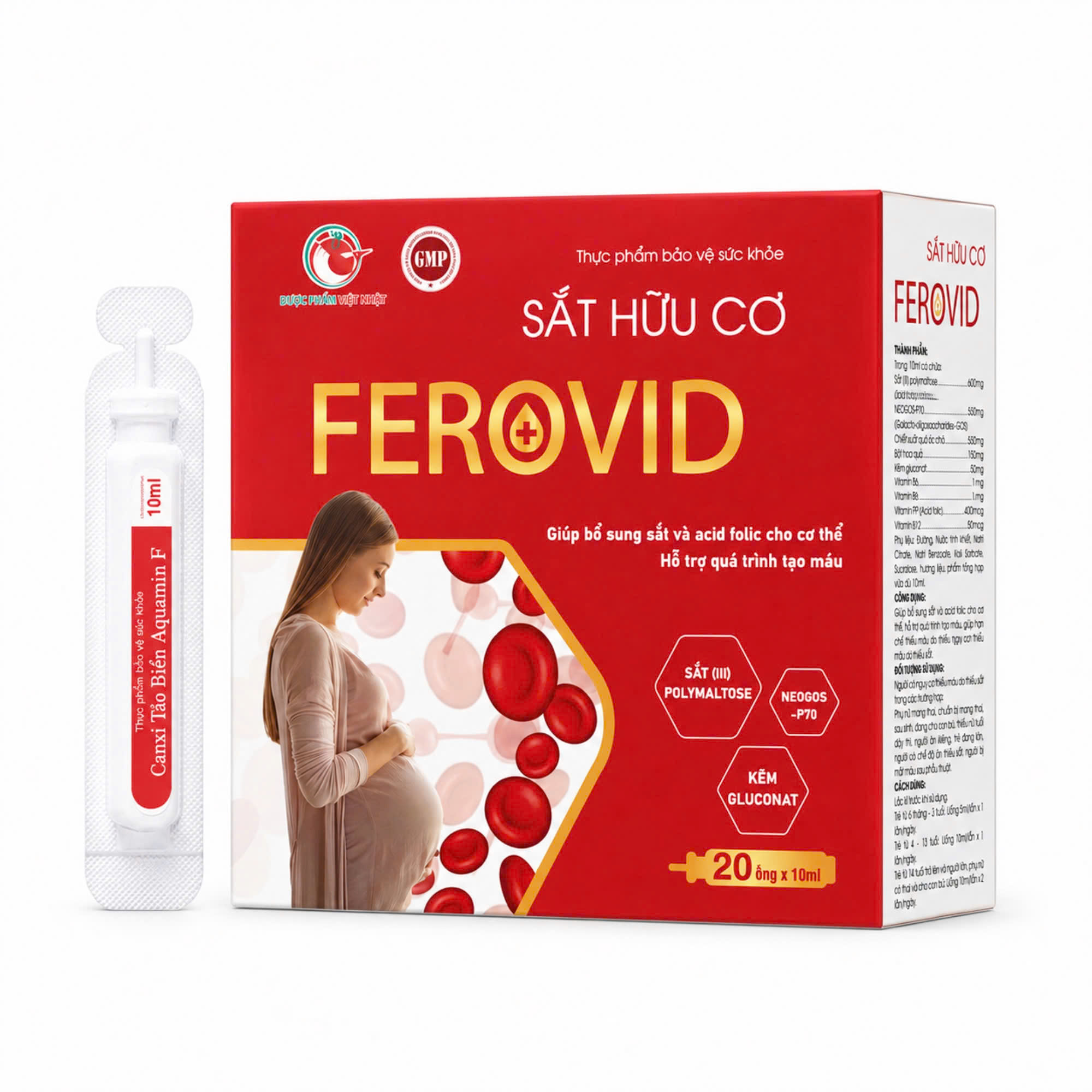 SẮT HỮU CƠ FEROVID (Sắt Ống)_H/20/10ml_K52