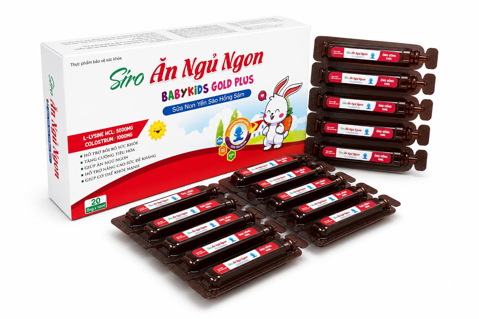 Siro Ăn Ngon BABYKIDS GOLD PLUS (Thỏ)_H/20/10ml_K88