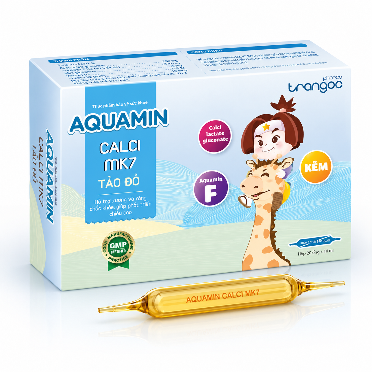 Siro Bổ Sung Canxi Aquamin Calci Mk7 Tảo Đỏ_H20/10ml_K24