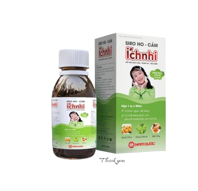 Siro ho- cảm Ích Nhi chai90ml- Nam Dược