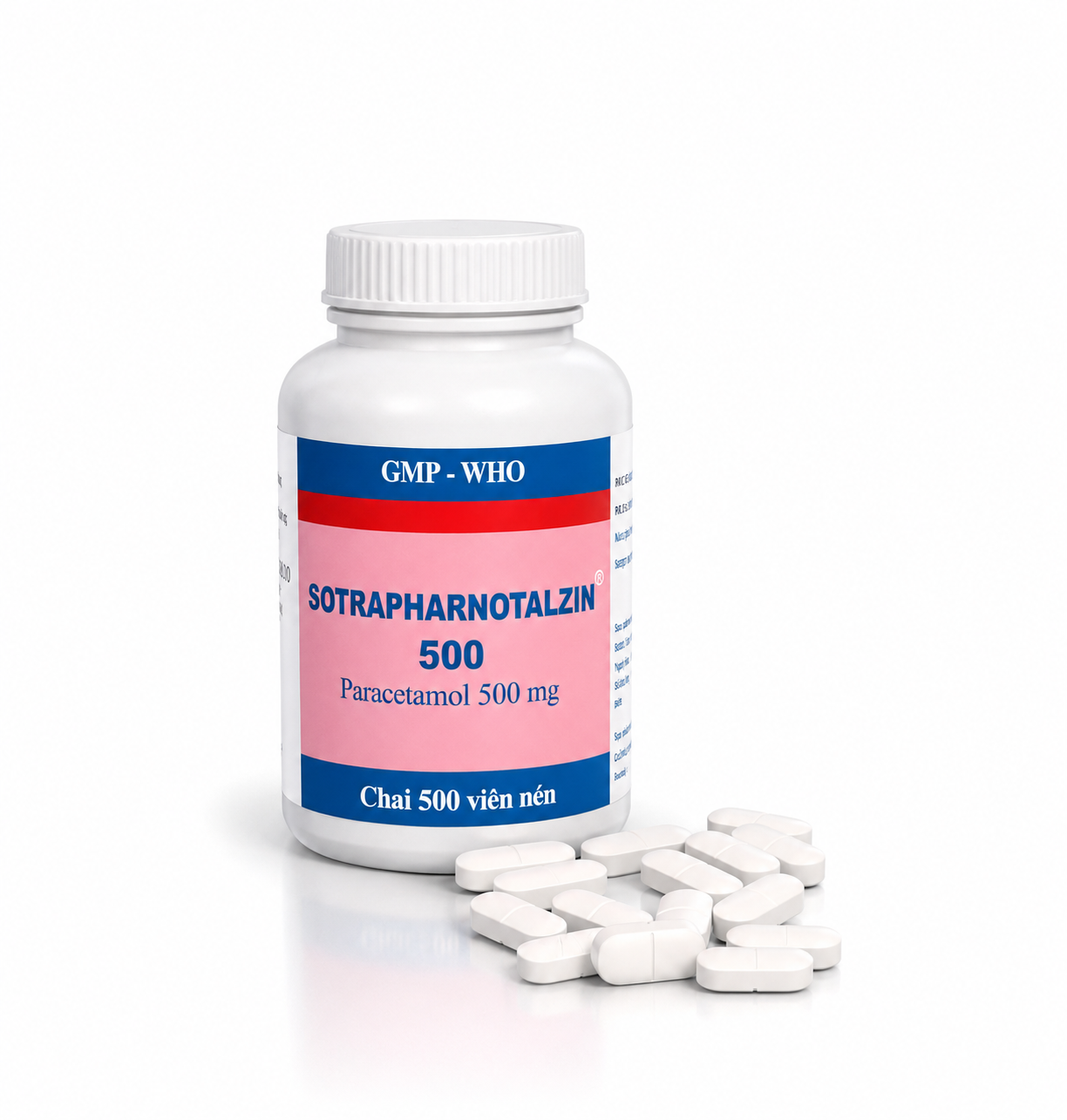 Sóc Trăng_SOTRAPHARNOTALZIN 500_ Paracetamol 500 mg_C500v_K50