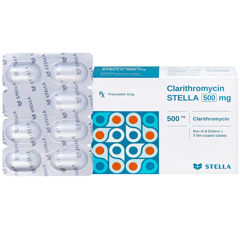 STELLA_Clarithromycin STELLA 500 mg_H/56v (Ảnh Minh Họa)