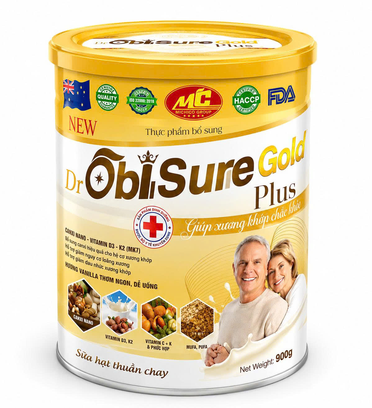 Sữa Dr.Obi Sure Gold_Sữa hạt_H/900gr_K12