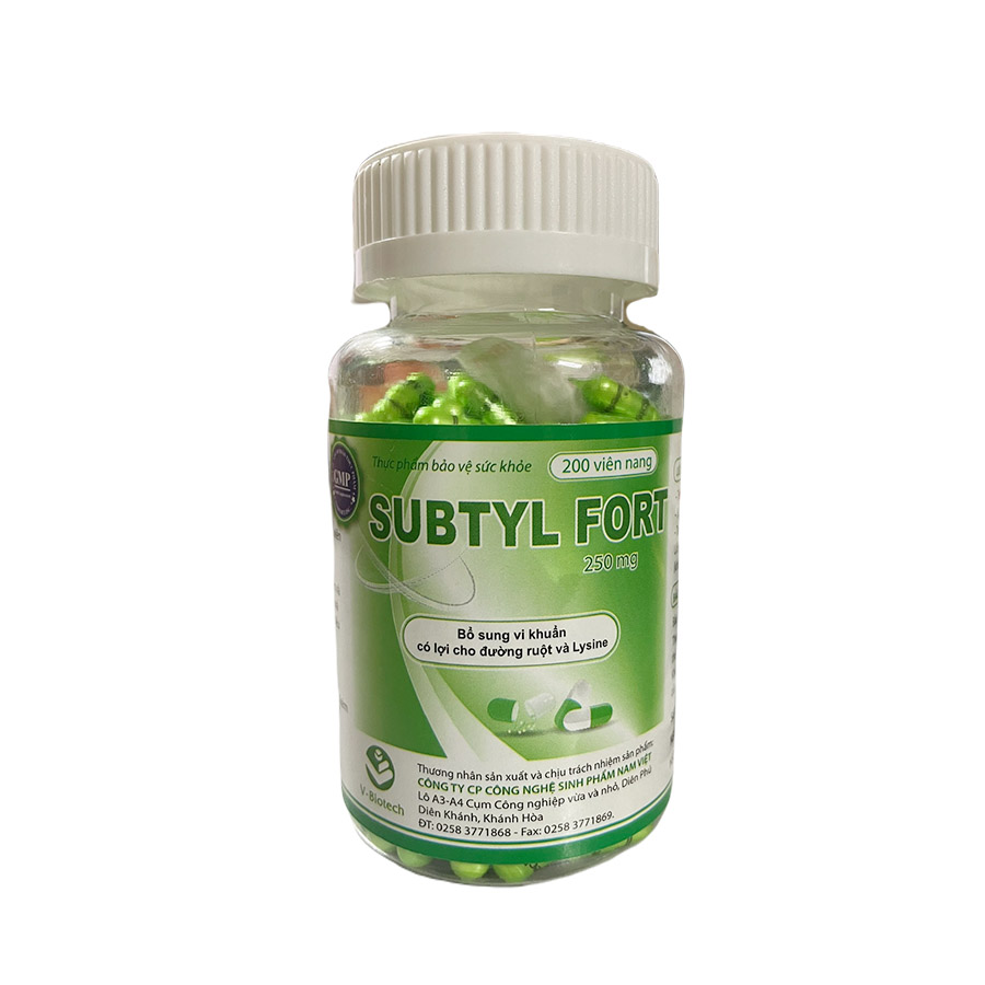 V-BIOTECH_Subtyl Fort 250mg (C/200 v.nang) 