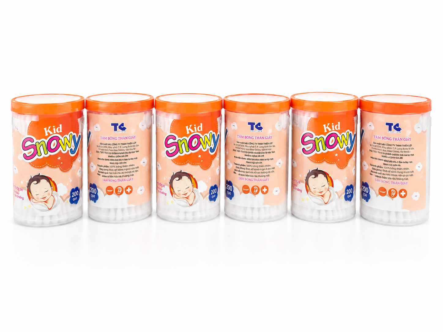 Tăm Bông thân giấy Kid Snowy (Trẻ em)_L/6/200q