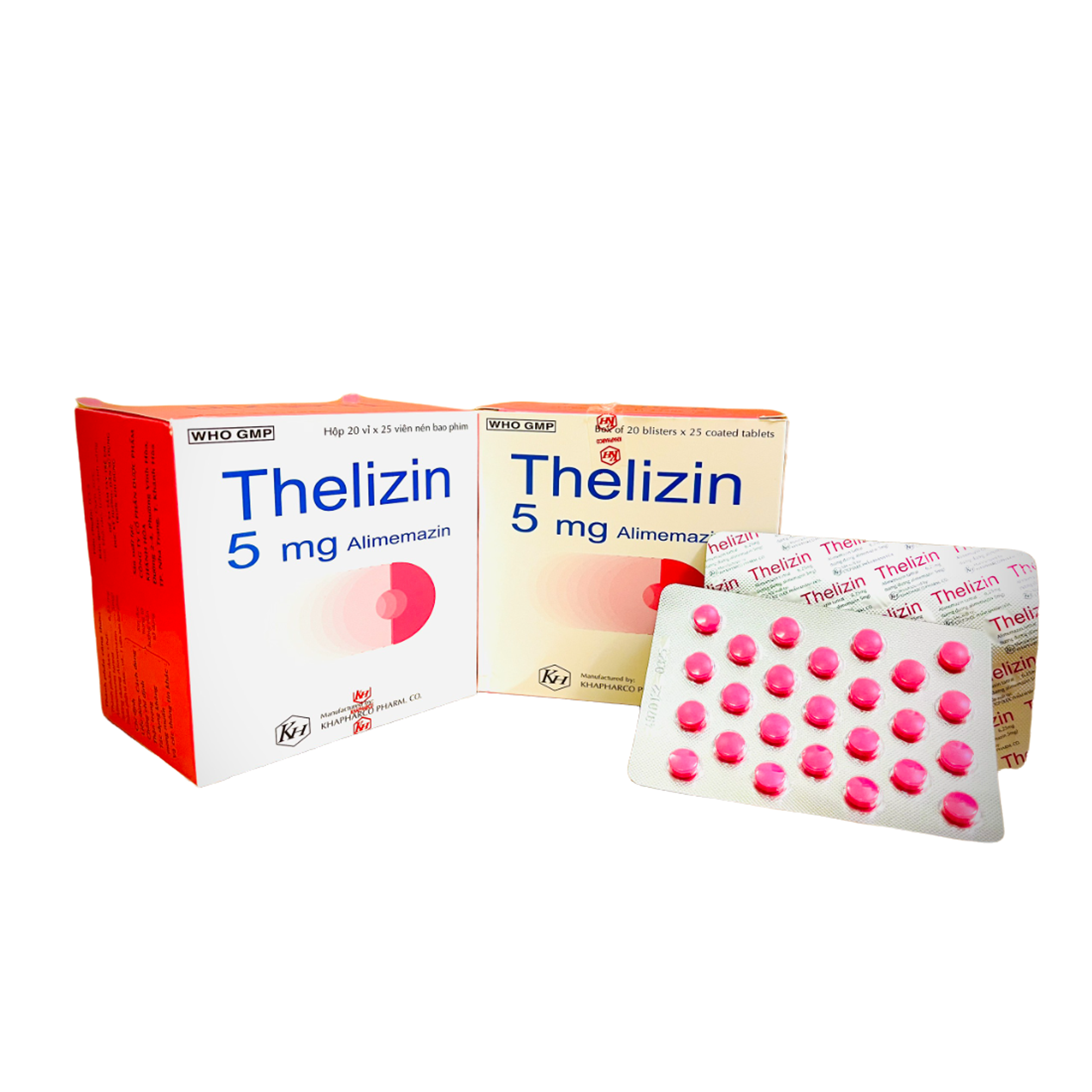 THELIZIN 5MG -  HỘP 20 VỈ X 25 VIÊN NÉN BAO PHIM -KHÁNH HÒA