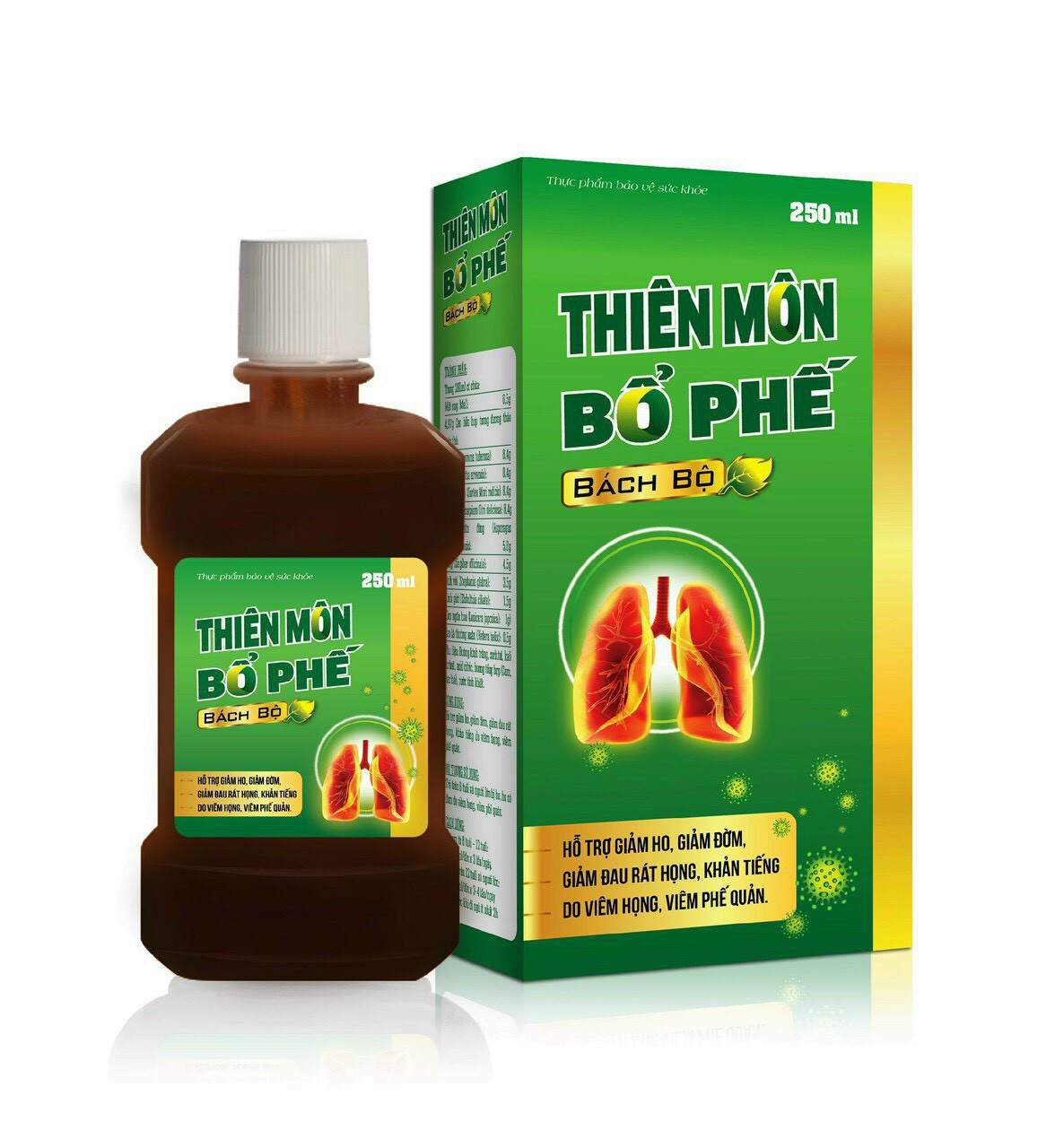 SIRO THIÊN MÔN BỔ PHẾ BÁCH BỘ - CHAI 250ML_Meko_K40