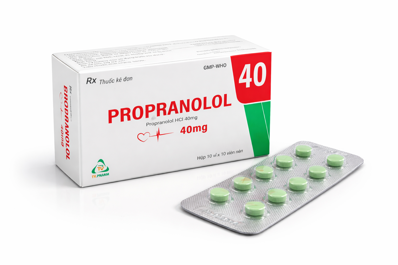 Trà Vinh_PROPRANOLOL 40MG_H100v vỈ Nhựa