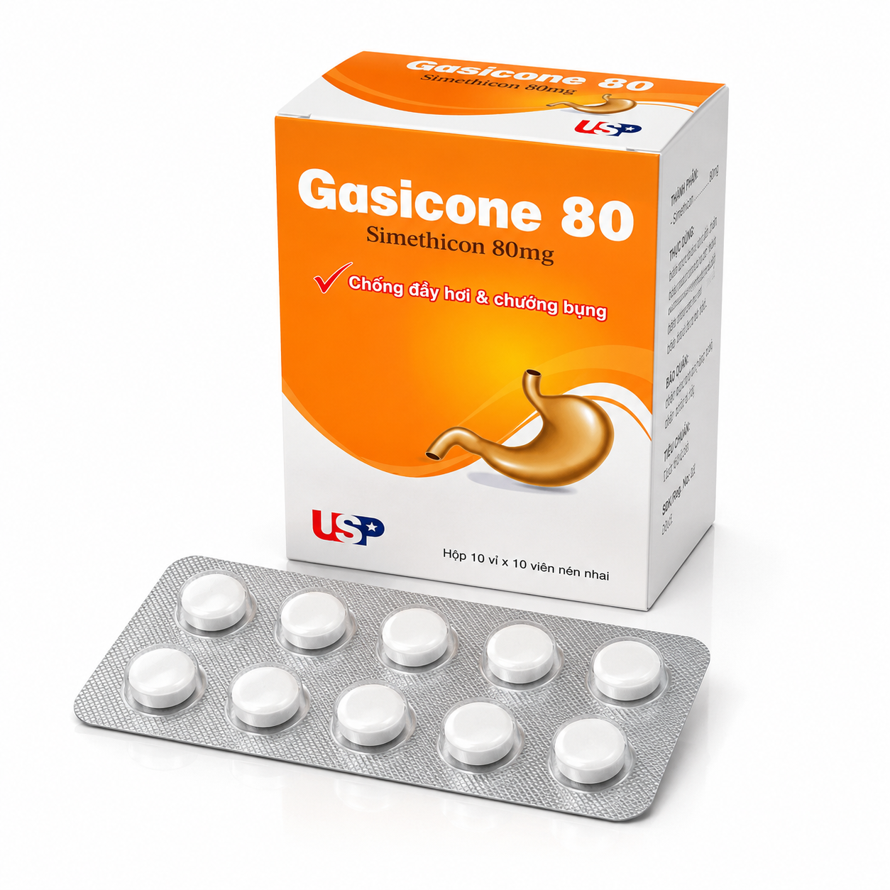 USP_Gasicone 80 Simethicon 80mg_H/100v_k108