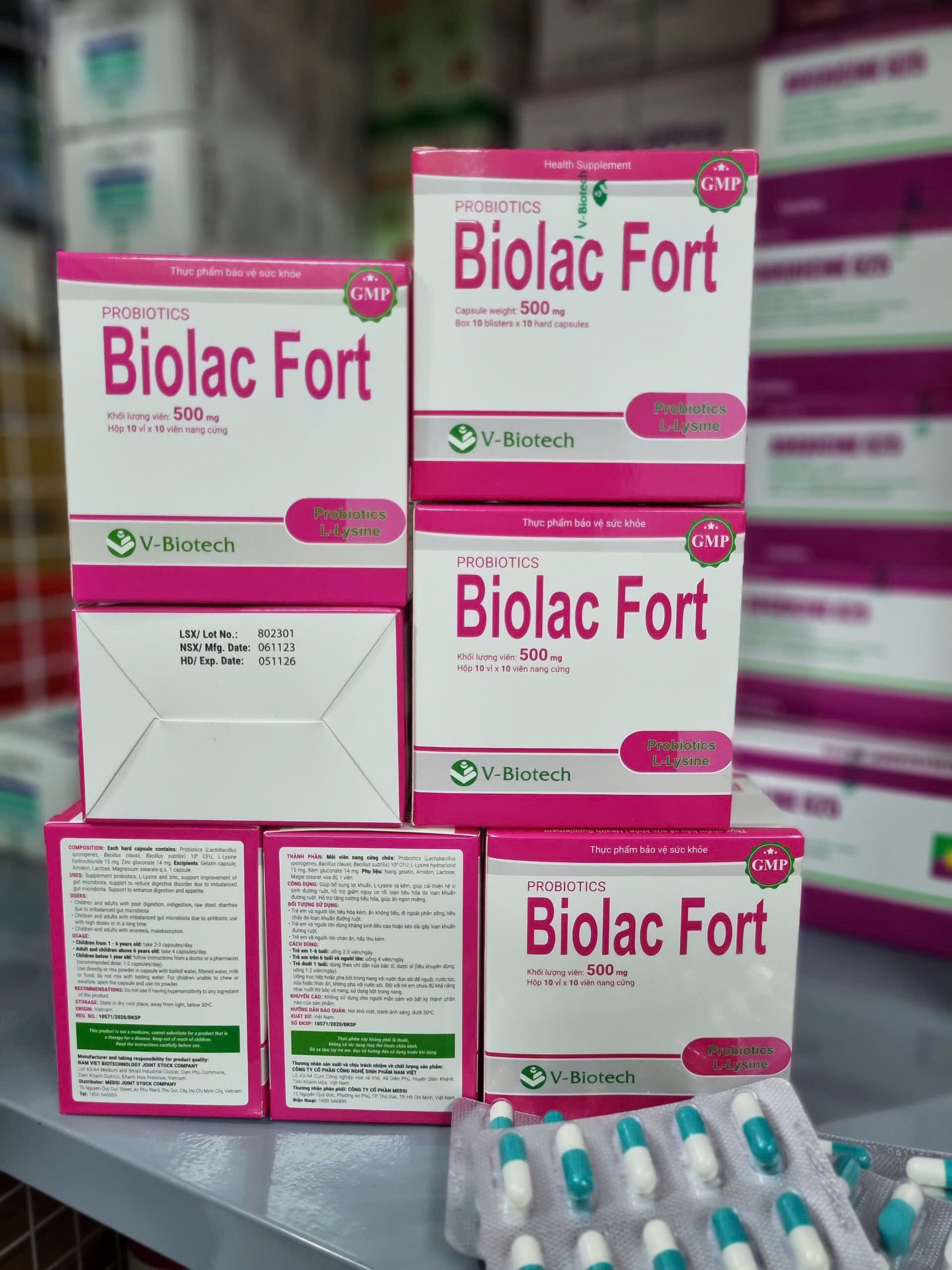 V-Biotech_Biolac Fort 500mg Hồng_H100v