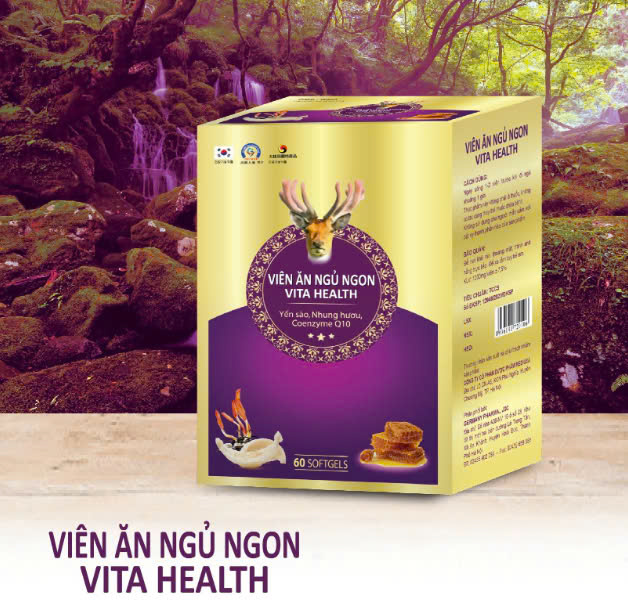 Viên Ăn Ngủ Ngon VITA Health TÍM- Chai 60 viên