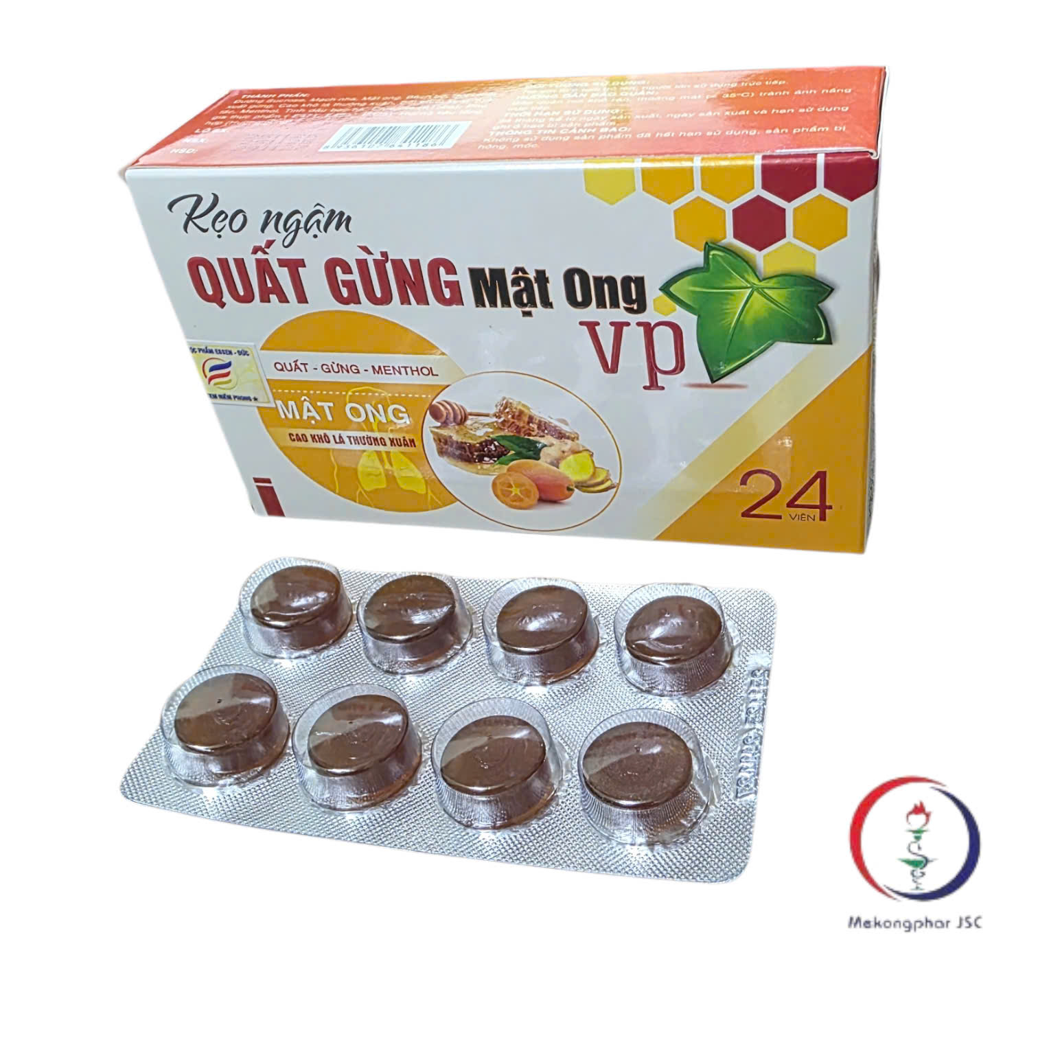 Viên ngậm quất gừng mật ong VP_H/24v_K98