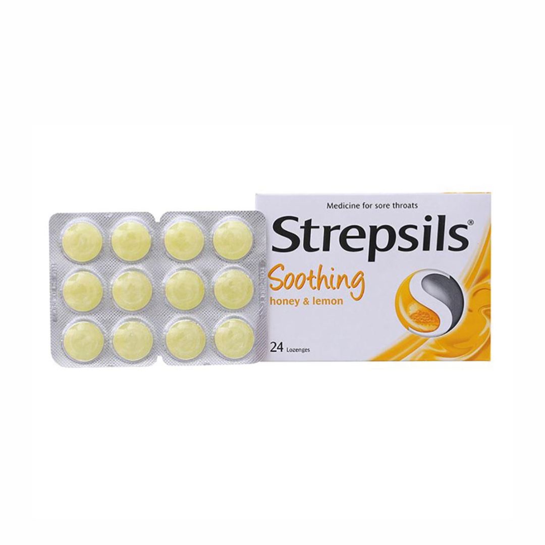 Viên ngậm Strepsils Soothing mật ong-Chanh_H/24v