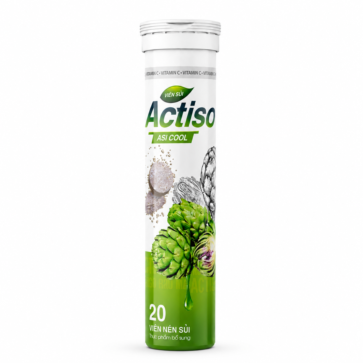 Viên Sủi Actiso ASI Cool_Tuýp 20v