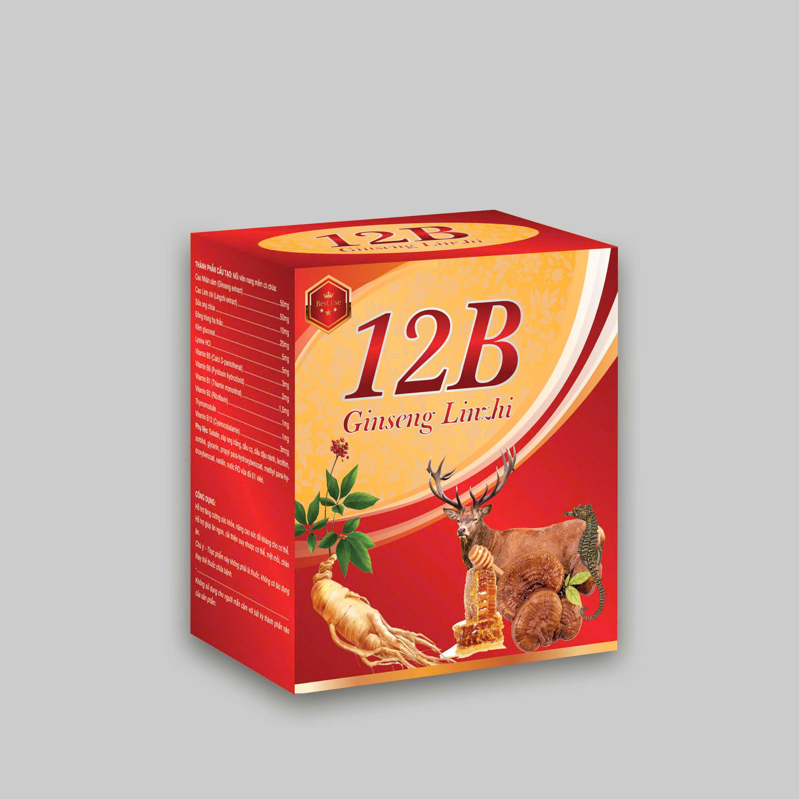 Vitamin 12B GINSENG LINZHI_H100v_K100